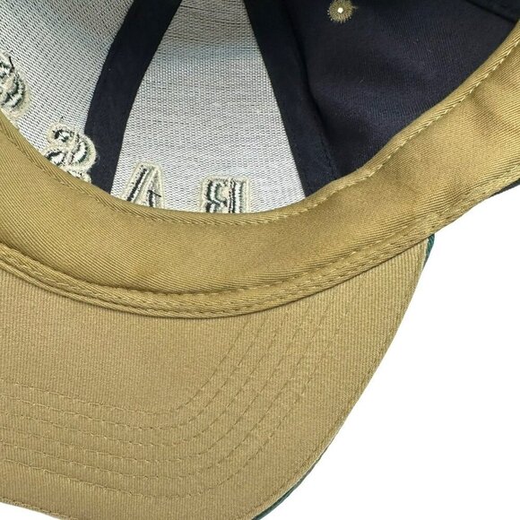 BASS Navy Blue Khaki Strapback Adjustable Fishing Hat Cap Coastal outdoors - Picture 7 of 10